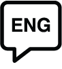 Vector image of the word "Eng" in a chat bubble